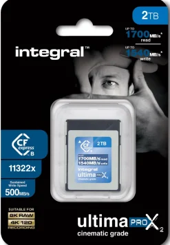INTEGRAL CF EXPRESS 2TO CINEMATIC 8K RAW 500MB/S< Stockage