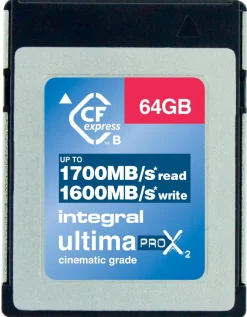 INTEGRAL CFEXPRESS 64GO CINEMATIC 8K RAW 800MB/S< Stockage