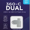 INTEGRAL cle 16gb usb3.0 + type-c dual 360.< Stockage