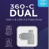 INTEGRAL cle 128gb usb3.0 + type-c dual 360.< Stockage