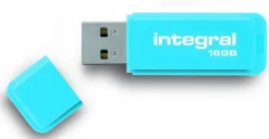 INTEGRAL cle usb fluo bleu 16go.< Stockage