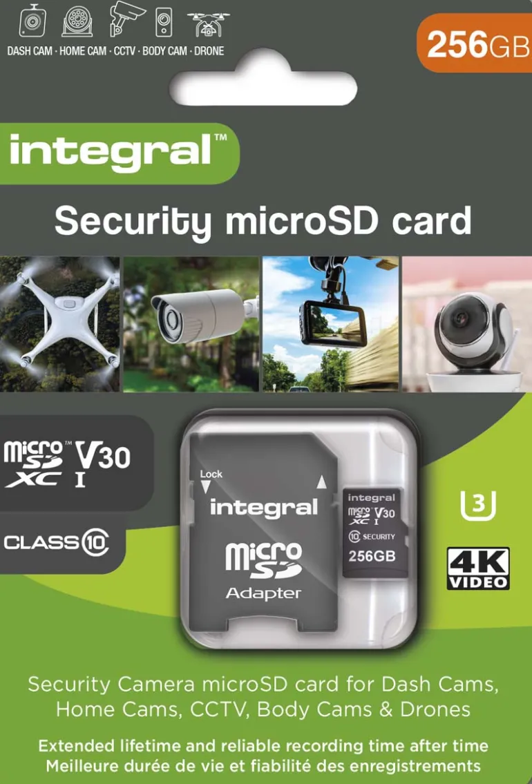 INTEGRAL micro sd.256Go.4K.secure.< Stockage
