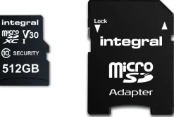 INTEGRAL MICROSD 512G 4K V30 UHS-1 U3 A1 CLASS11< Stockage