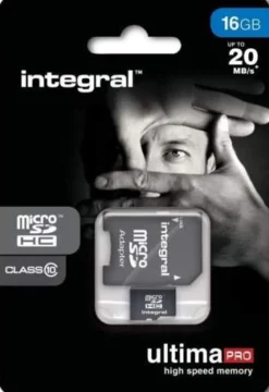 INTEGRAL MICROSDHC 16GB V10 FULL HD< Stockage