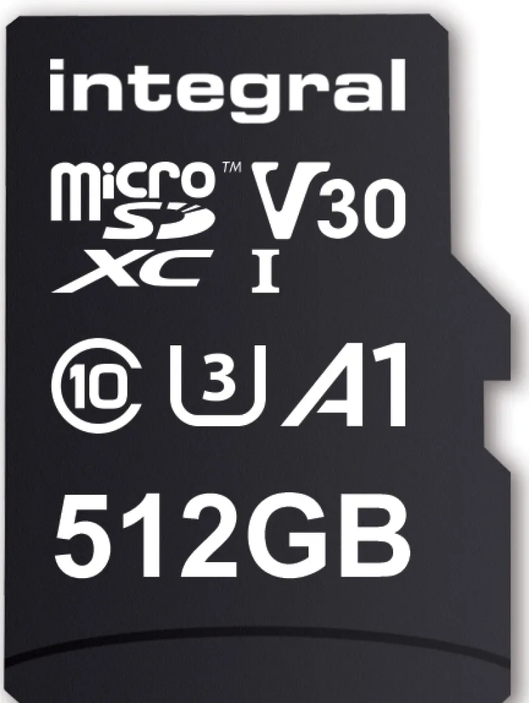 INTEGRAL msdxc 512 gb uhs1 u1 cl10 v30 80mb/s.< Stockage