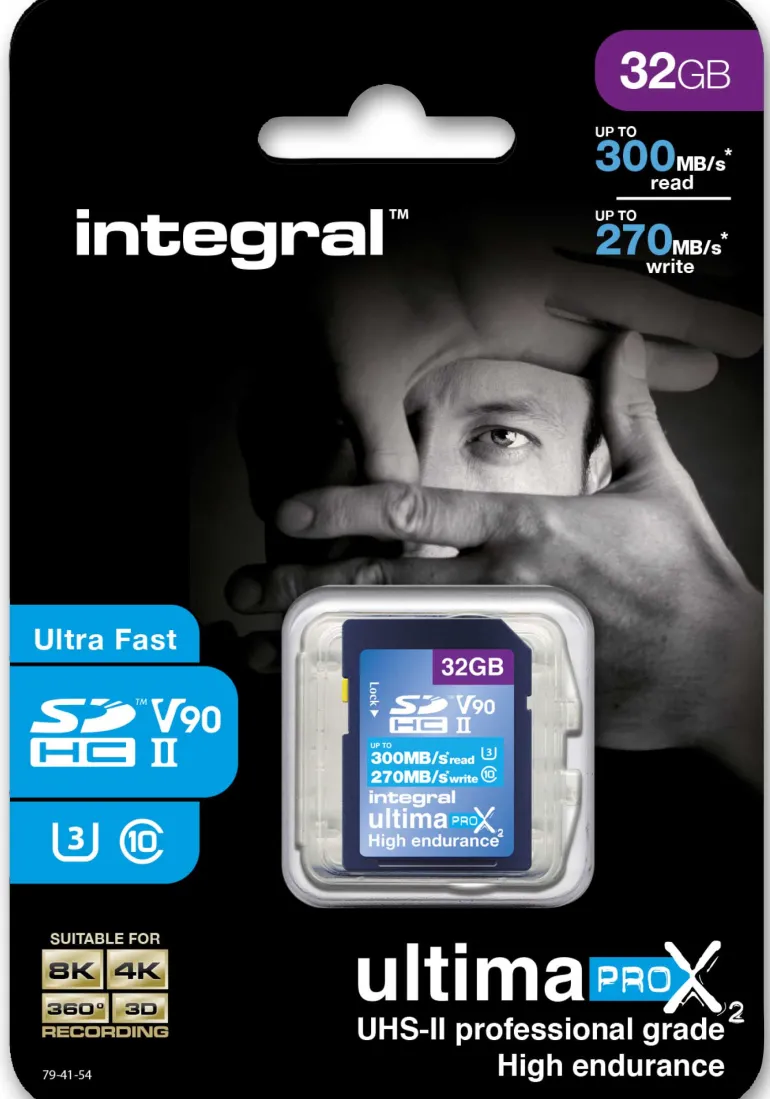 INTEGRAL SDHC 32GB CL10 UHS2 U3 V90 300/270< Stockage