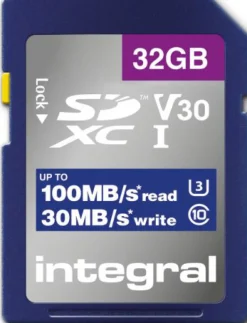 INTEGRAL SDHC 32GB CL10 V30 30MB< Stockage