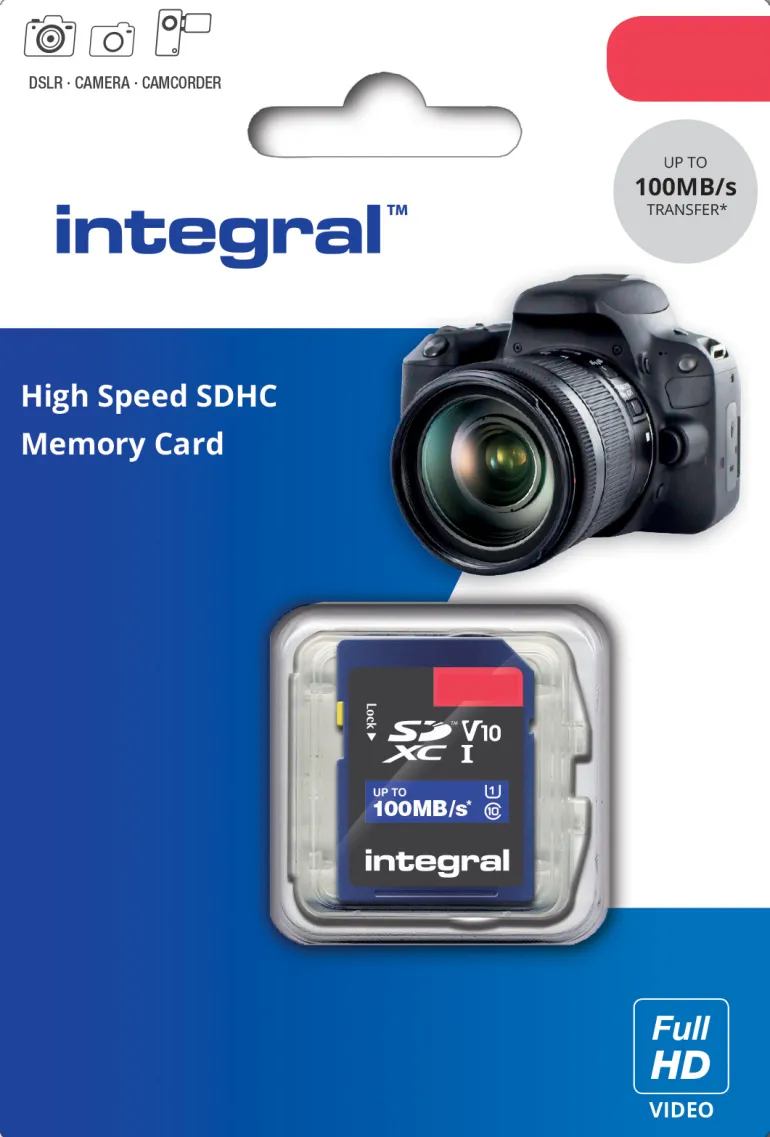 INTEGRAL SDHC 16GB V10 FULL HD< Stockage