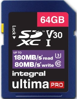 INTEGRAL SDXC CL10 180MB/80MB< Stockage