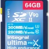 INTEGRAL SDXC 64GB CL10 UHS2 U3 V90 300/280< Stockage