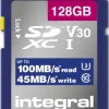 INTEGRAL SDXC 128GB CL10 V30 45MB< Stockage