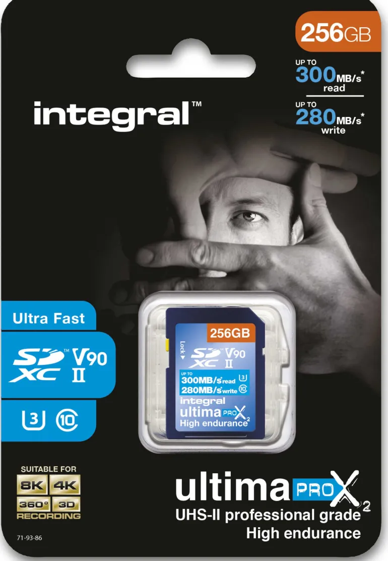 INTEGRAL SDXC 256GB UHS-II U3 CL10 V90 300/280< Stockage
