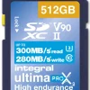 INTEGRAL SDXC 512GB UHS-II U3 CL10 V90 300/280< Stockage