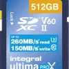 INTEGRAL SDXC 512GB UHS-II U3 CL10 V60 260/150< Stockage