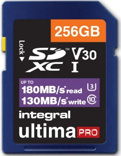 INTEGRAL SDXC 256Go CL10 180MB/130MB< Stockage