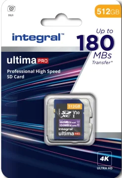 INTEGRAL SDXC 512Go CL10 180MB/150MB< Stockage