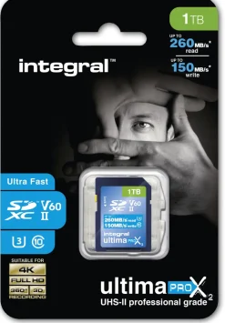 INTEGRAL SDXC 1TB UHS-II U3 CL10 V60 260/150< Stockage