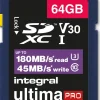 INTEGRAL sdxc64go.cl10.180mb/80mb.< Stockage