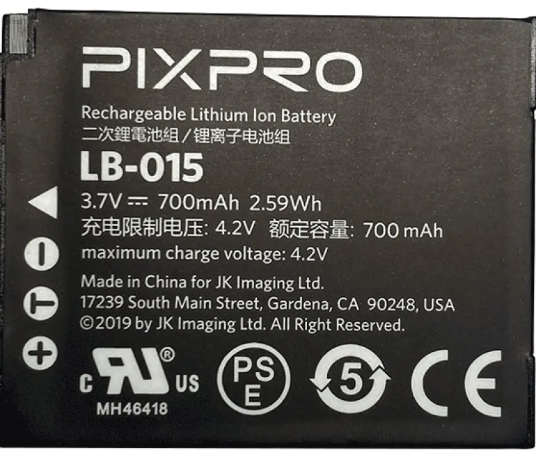 KODAK BATTERIE POUR COMPACT WPZ2< Energie