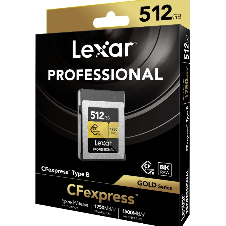 LEXAR CF EXPRESS PRO TYPE B GOLD SERIES 512GB< Stockage