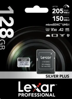 LEXAR MICROSDXC SILVER PLUS UHS-1 128G V30< Stockage