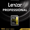 LEXAR SD PRO GOLD UHS-II 1800X 512GB V60< Stockage