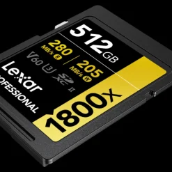LEXAR SD PRO GOLD UHS-II 1800X 512GB V60< Stockage