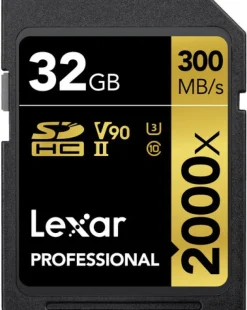 LEXAR SDHC PRO GOLD UHS-II 2000X 32GB V90< Stockage