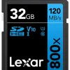 LEXAR SDHC 800X PRO BLUE SERIES 32GB UHS-1 V10< Stockage