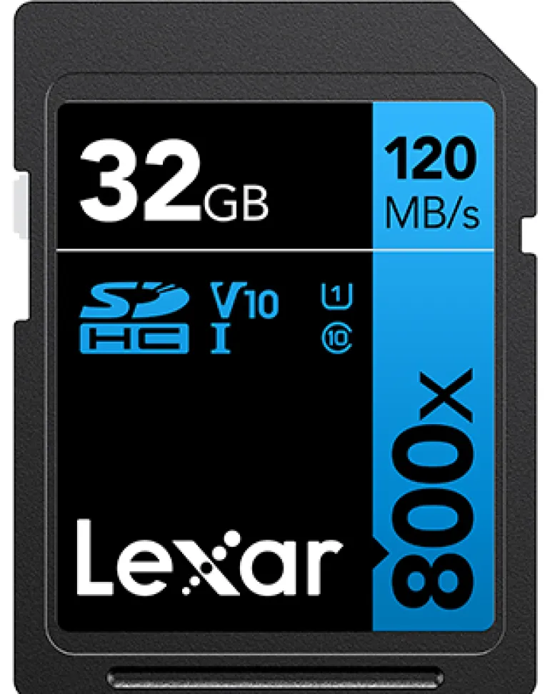 LEXAR SDHC 800X PRO BLUE SERIES 32GB UHS-1 V10< Stockage