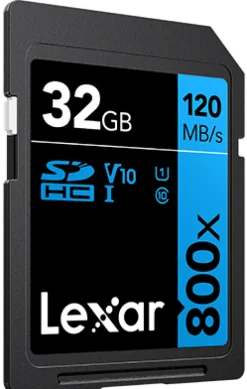 LEXAR SDHC 800X PRO BLUE SERIES 32GB UHS-1 V10< Stockage