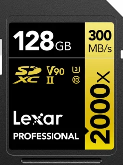 LEXAR SDXC PRO GOLD UHS-II 2000X 128GB V90< Stockage