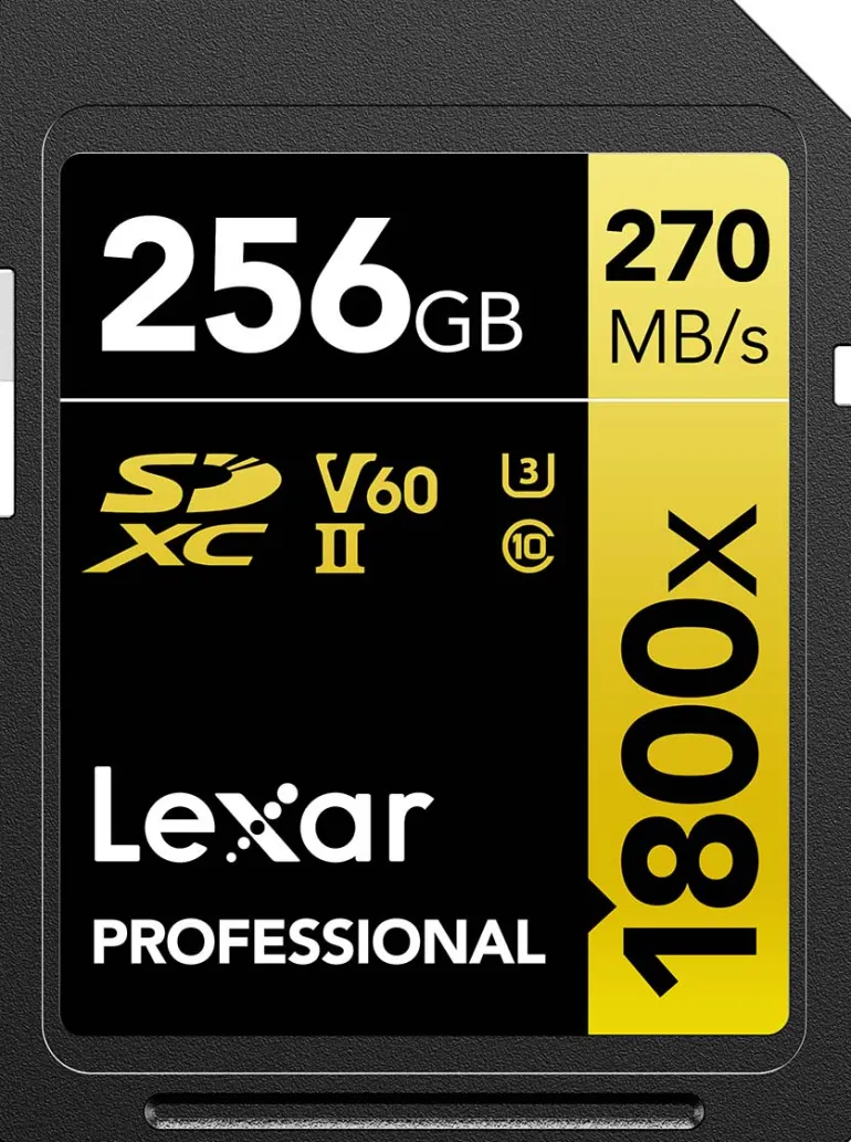 LEXAR SDXC PRO GOLD 1800X UHS-II 256GB< Stockage