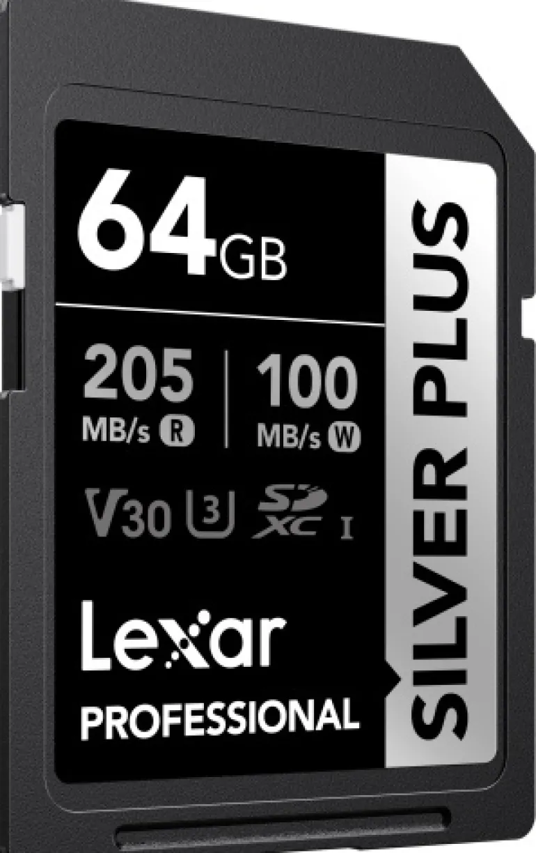 LEXAR SDXC SILVER PLUS UHS-1 64G V30 150MB/S< Stockage