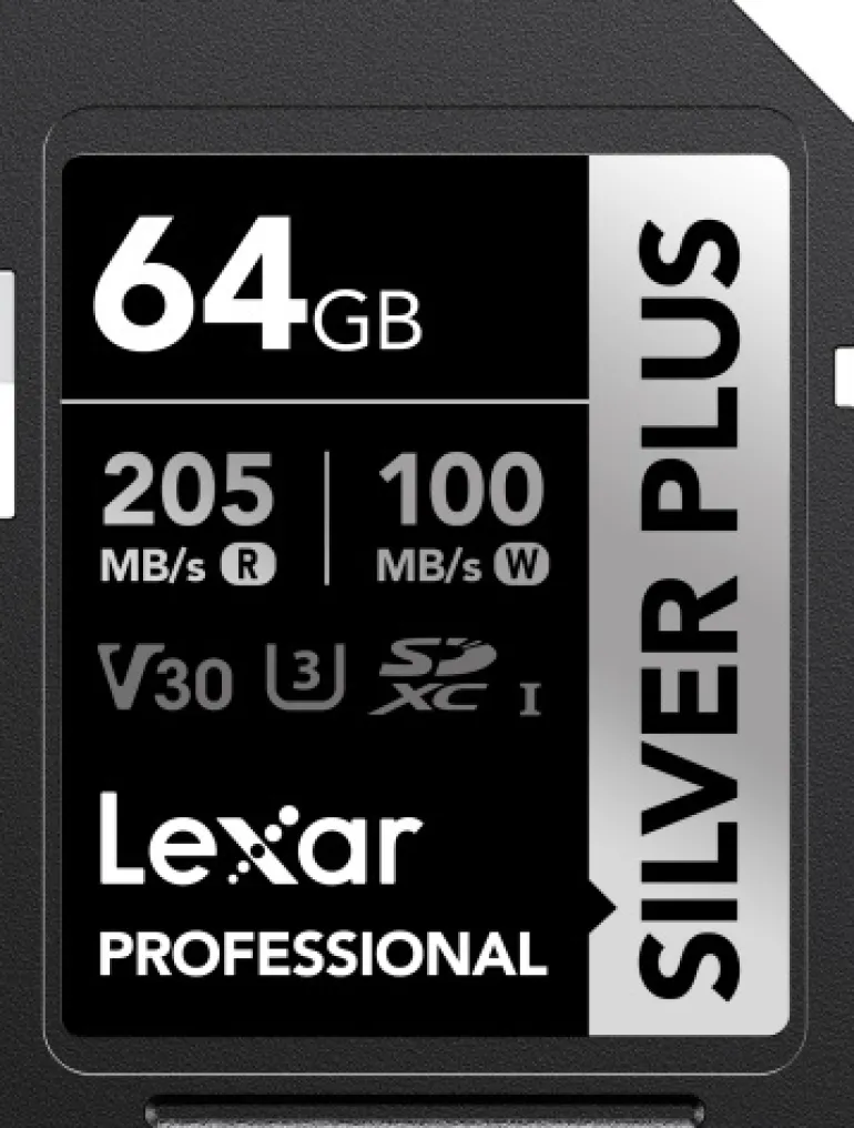 LEXAR SDXC SILVER PLUS UHS-1 64G V30 150MB/S< Stockage