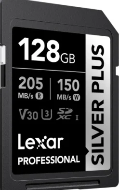 LEXAR SDXC SILVER PLUS UHS-1 128G V30 150MB/S< Stockage