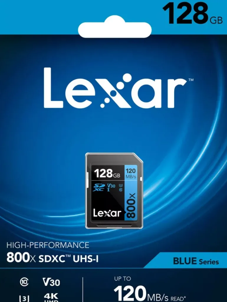 LEXAR SDXC 800X PRO BLUE SERIES 128GB UHS1 V30< Stockage