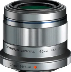 OLYMPUS 45/1.8 M.ZUIKO MICRO 4/3 ARGENT< Focale Fixe