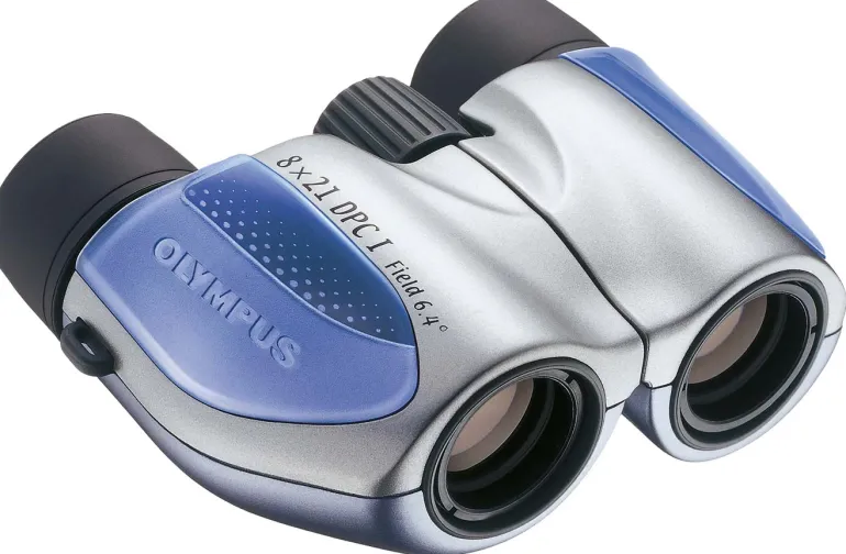 OLYMPUS JUMELLES DPC I - 8X21 BLEU ACIER + ETUI< Jumelles