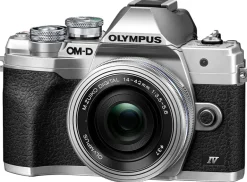 OLYMPUS OM-D E-M10 MARK IV ARGENT PANCAKE< Hybride