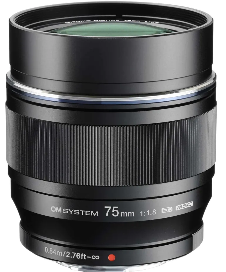 OM SYSTEM 75/1.8 MSC ED MICRO 4/3 NOIR OM< Focale Fixe