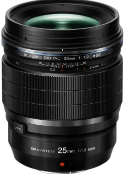 OM SYSTEM 25/1.2 M.ZUIKO ED PRO MICRO 4/3 NOIR OM< Focale Fixe