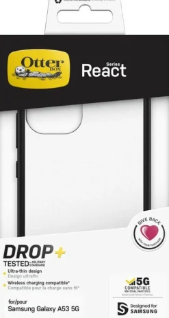 OTTERBOX coque react noir p/GALAXY A53 5g< Téléphone Mobile