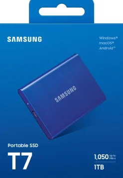 SAMSUNG INFORMATIQUE SSD EXT.T7.USB 3.2.1TO.BLEU.< Stockage
