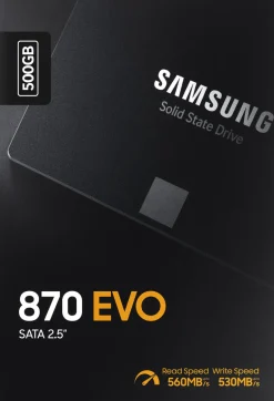SAMSUNG INFORMATIQUE ssd int.870 evo sata III.500go.< Stockage