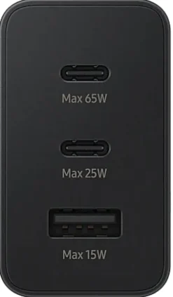 SAMSUNG TELEPHONE SAMSUNGcharg/sect 65w nr 2xusb-c 1usb(ss cable)< Téléphone Mobile