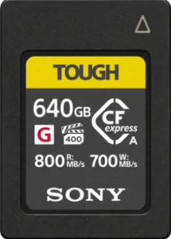 SONY CFEXPRESS TOUGH 640GB SERIE G TYPE A< Stockage