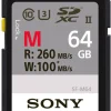 SONY SDXC CARTE PRO 64GB UHS-II R260 W100< Stockage