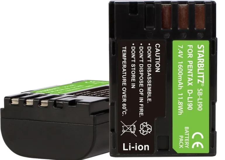 STARBLITZ BATTERIE COMPATIBLE PENTAX SB-LI90< Energie