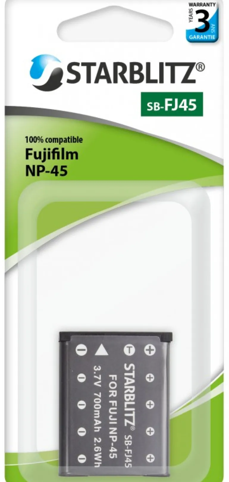 STARBLITZ BATTERIE COMPATIBLE FUJI NP-45< Energie